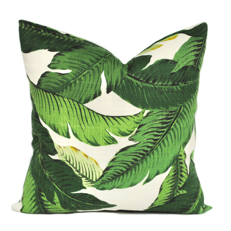 Floral Outdoor Reversible Pillow Cover, 15.5" x 15.5"