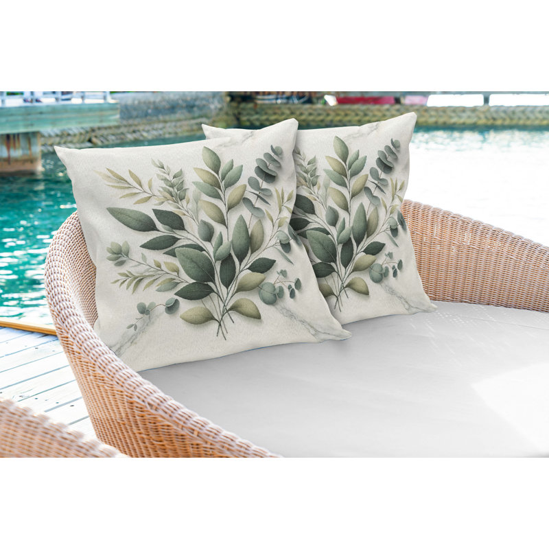 Fabric Reversible Throw Pillow, 24"H x 24"W, Square