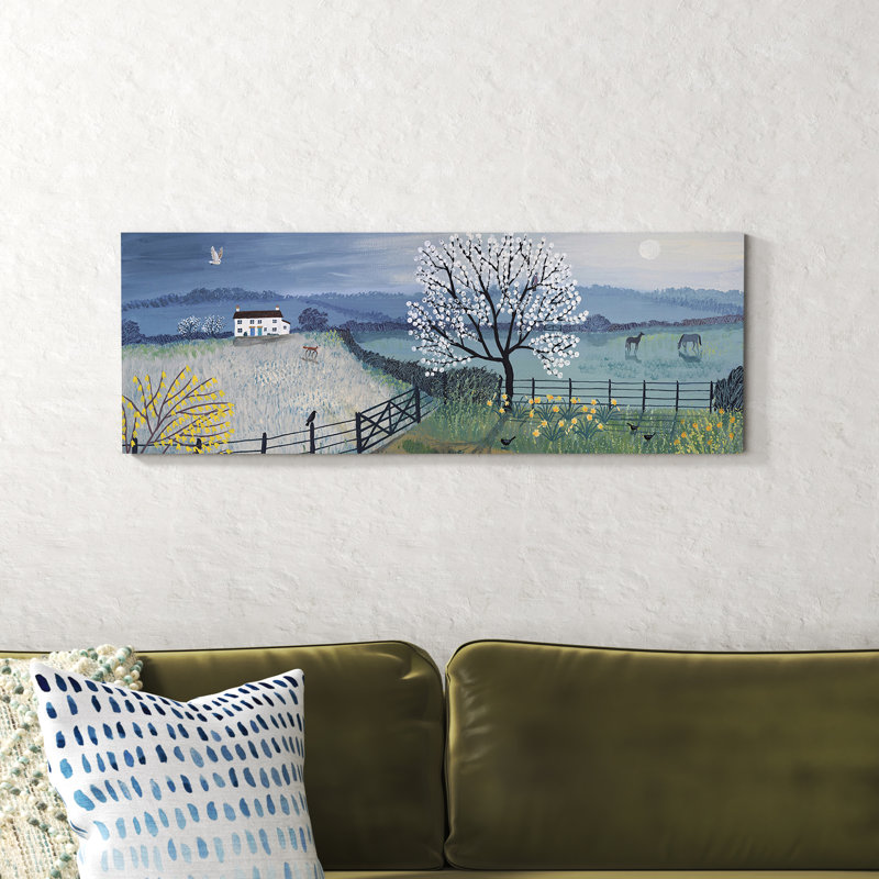 Spring Moon by Jo Grundy - Wrapped Canvas Print, 152.4 cm H x 50.8 cm W x 3.175 cm D