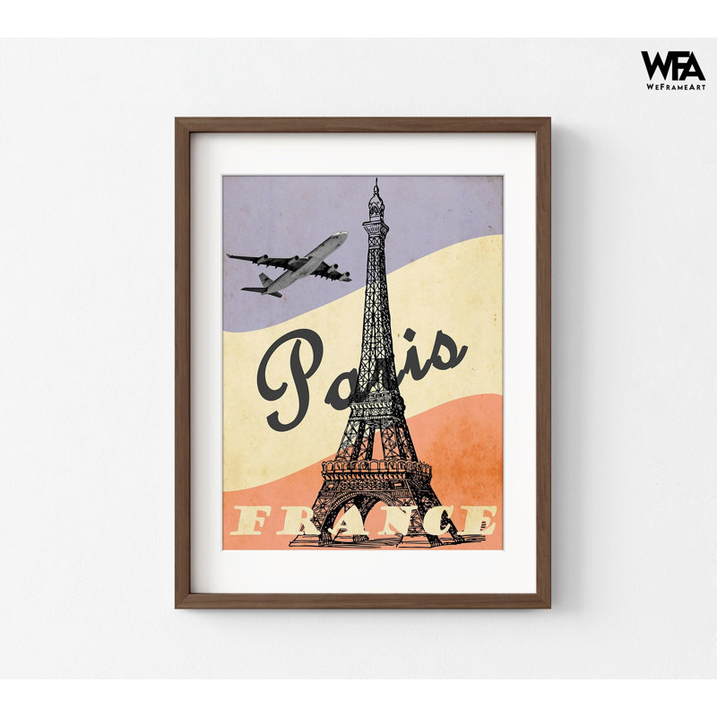 Affiche du drapeau français, impression de signe Paris, impression de fille à Paris, idée de décor de chambre à coucher, affiche Paris rêveur