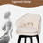 Jurany 29.5" Upholstered Barrel Back Mid Century Modern Bar Stool