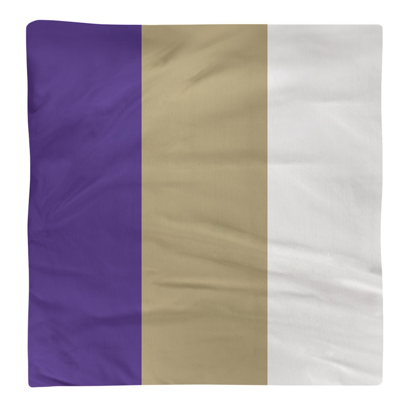 Serviette washington, Mauve / doré / blanc, H 10 po x l 10 po x P 0,25 po, Polyester sergé