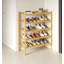 Range-chaussures empilable en bambou-126191622