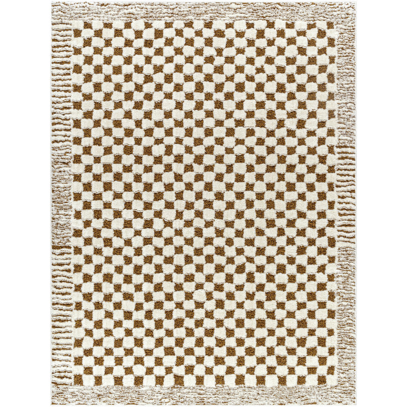 Camil Checkered Indoor Rug, Rectangle 7'10" x 10'