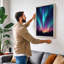 Aurora Over Silent Forest Scandinavian - Wrapped Canvas-561258443-561258037