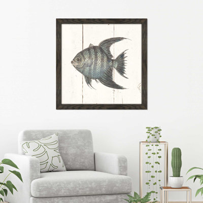 « fish sketches ii shiplap », reproduction d’art sur toile