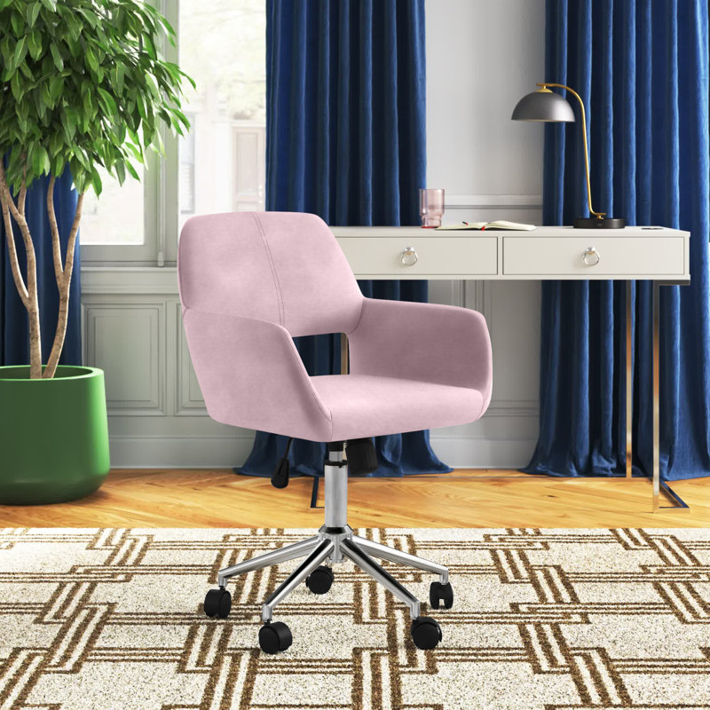 Chaise de travail pivotante à 360 degrés Elliana avec conception ergonomique, réglable en hauteur pour la chambre à coucher et le bureau