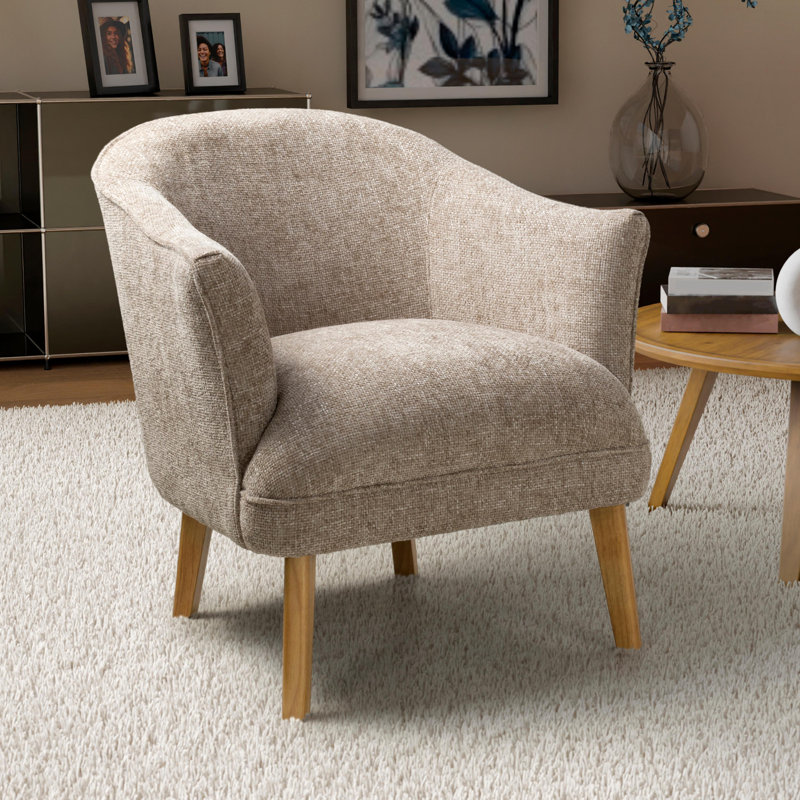 Raimunda Upholstered Armchair, Cream