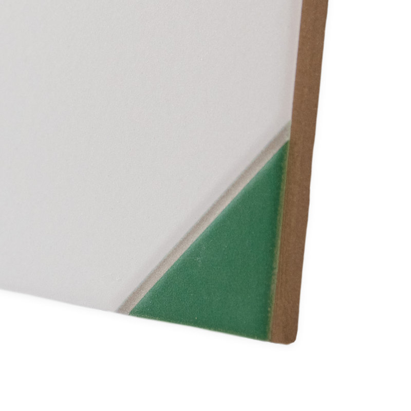 Canterbury 12-7 / 8 po X 12-7 / 8 po Carreau de porcelaine pour plancher et mur, Blanc/vert