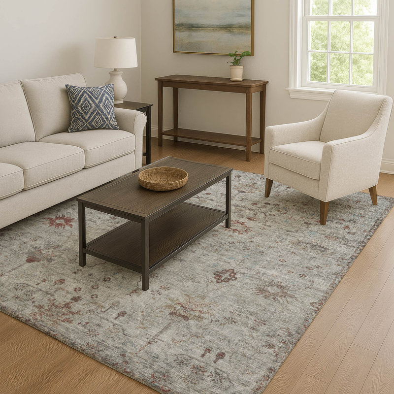 Premium Machine Washable Pinkston Arabesque Rug, Rectangle 2'6" x 3'10"