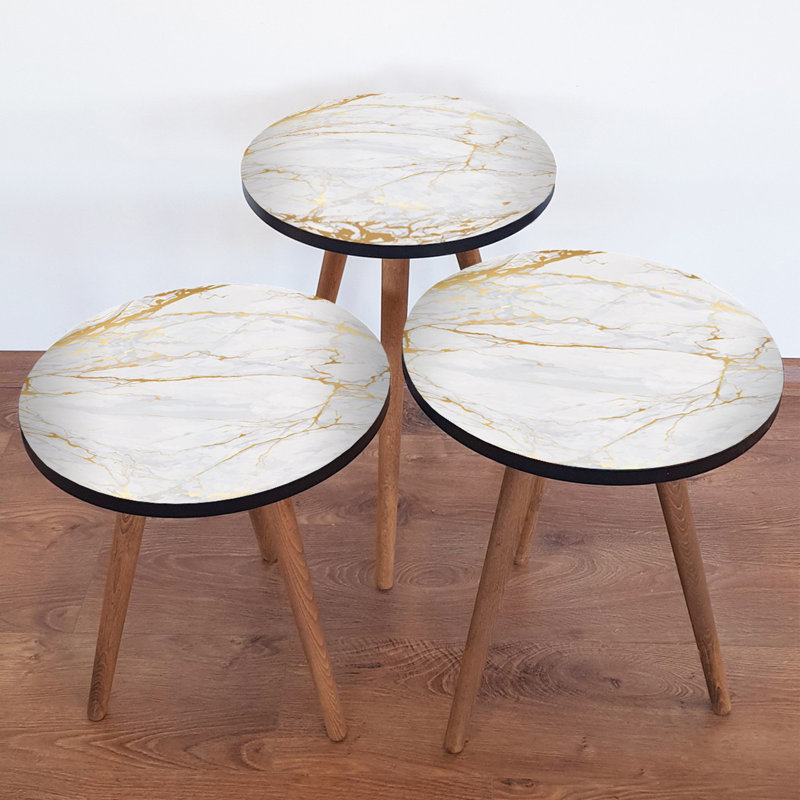 Tables gigognes 3 pieds Alcantara