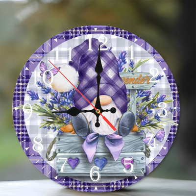 10-Inch Wooden Wall Clock, Silent Movement, Battery Operated (AA Batteries Not Included), Artistic  Decor, Perfect for Home Accents