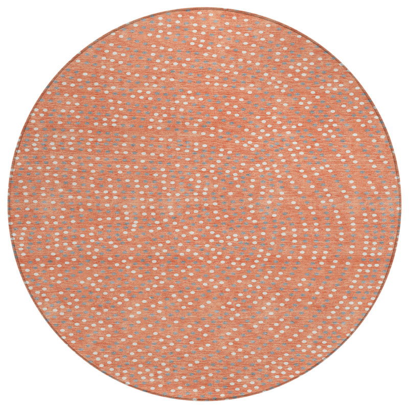 Tapis intérieur lavable à pois 8 pi