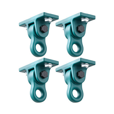 Cintres de balançoire, supports de balançoire robustes, capacité de 5000 lb, boulons à vis inclus, double roulement lisse, crochets en alliage d'aluminium, pour chaise de yoga de porche de jeu en bois intérieur / extérieur