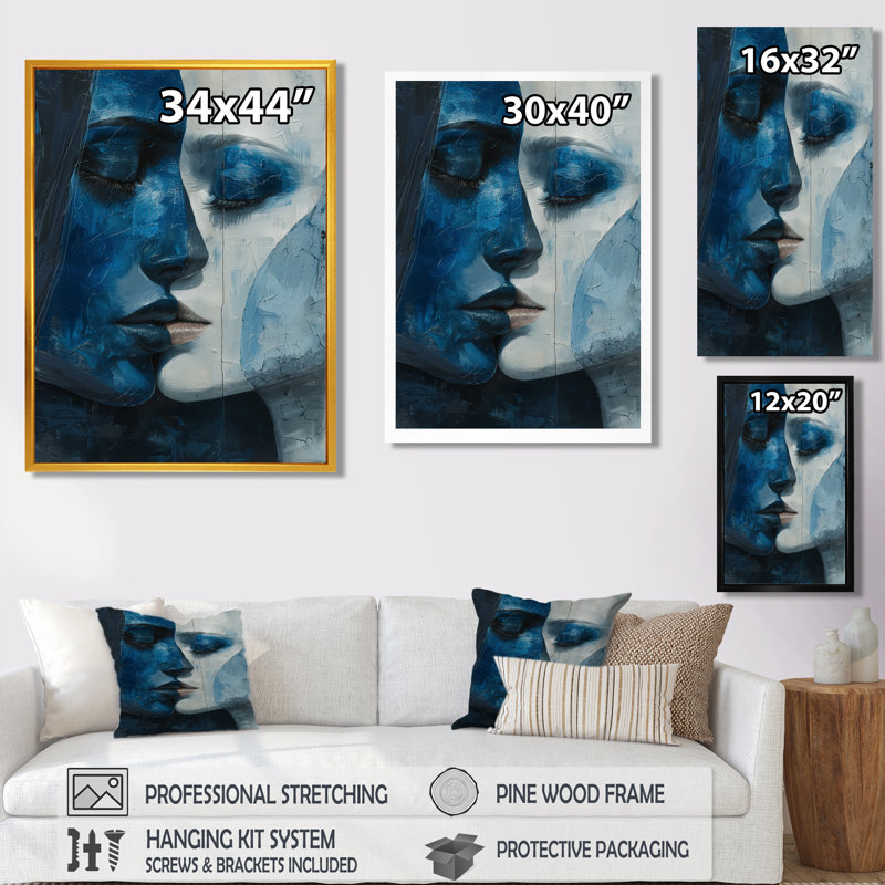 Astrologie blanche blanche et bleue, abstraction des Gémeaux - astronomie, décoration murale Gémeaux, Cadre simple noir
