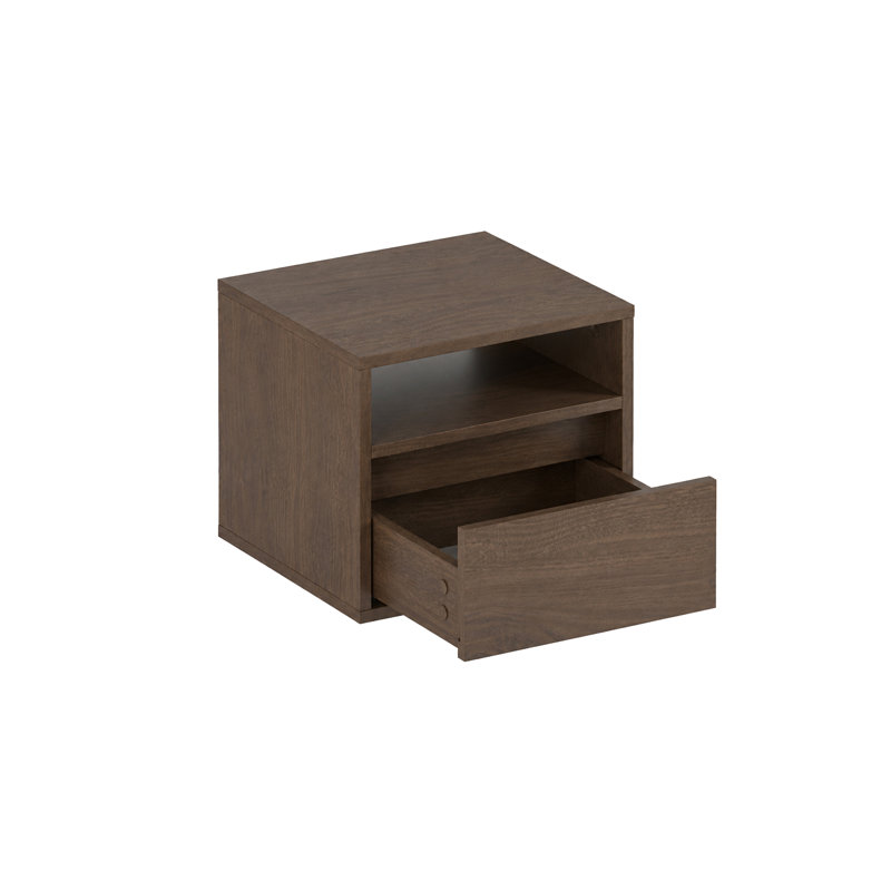 40 cm W Laminate Bedside Table, Elegant Oak