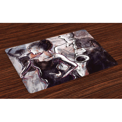 Asid Jazz Musician Saxophone Placemat