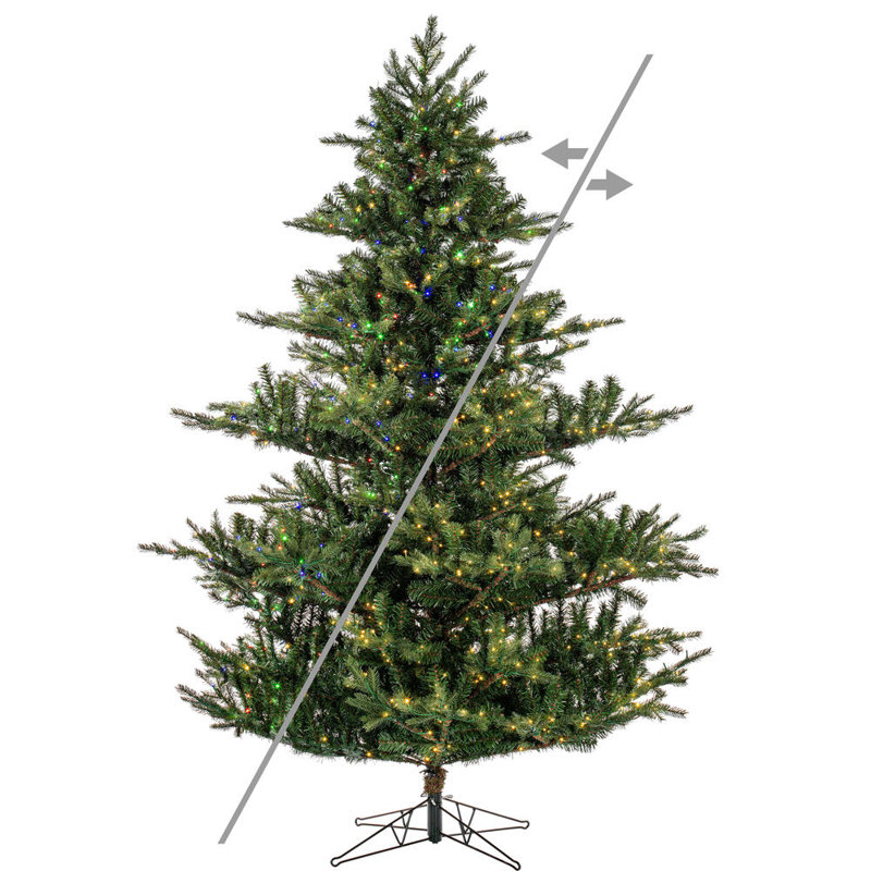 Artificial Fir Christmas Tree with Lights, 6.5'