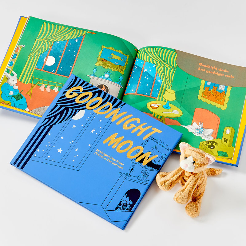 Graphic Image Goodnight Moon Coffee Table Book, Leather, Blue