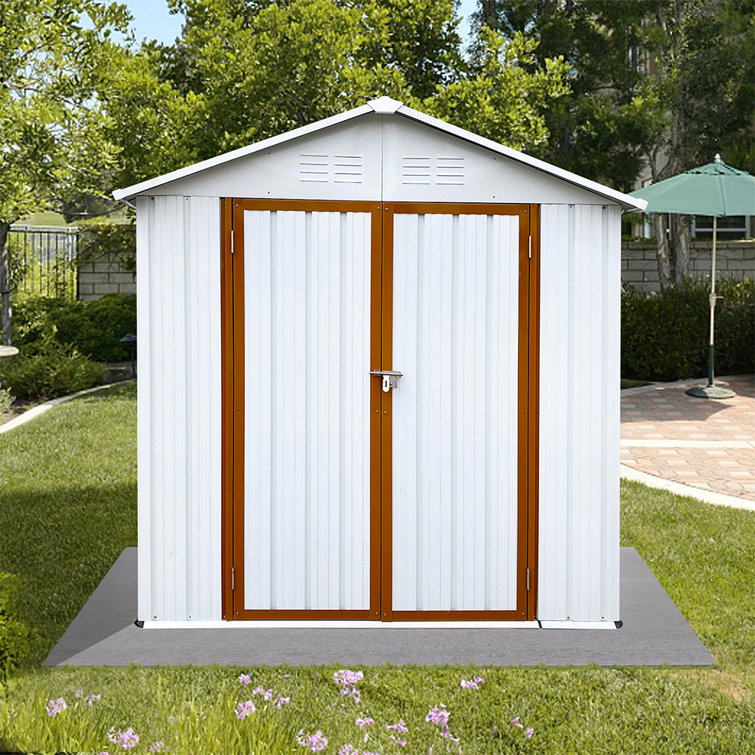 6' x 4' Outdoor Metal Storage Shed, Outdoor Storage Clearance Lockable  Door, Tool Shed