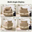 Chaise d'appoint moderne pivotante à 360 ° avec revêtement Sherpa Boucle-1362724267