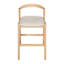 Ensemble de 2 tabourets d'intérieur en bois d'hévéa avec revêtement en polyester, conception ergonomique pour le confort et le style-1680172232