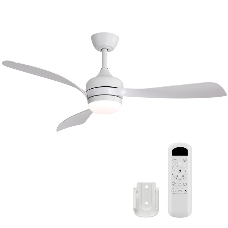 52-Inch Ceiling Fan With 3 ABS Blades, White, White