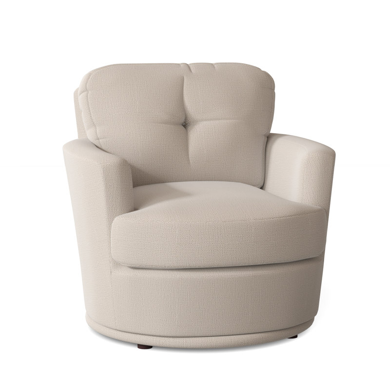 Skipper Upholstered Swivel Armchair, Tusk Beige Performance