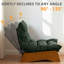 Fauteuil de salon ajustable, fauteuil lounge 3 positions, dossier réglable, fauteuil d'appoint capitonné-387332853