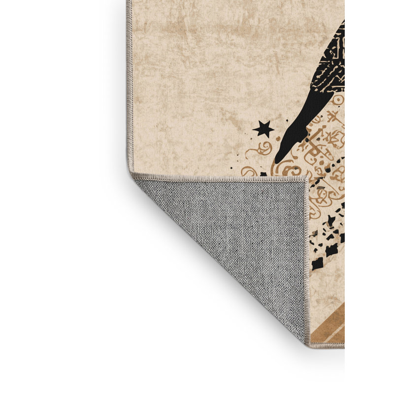 Tapis marocain d'inspiration mondiale osnat irlandais Step Dancer - beige, 2x4