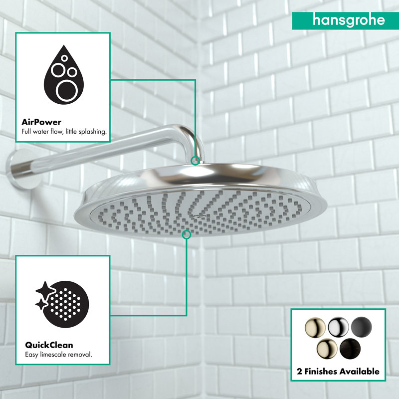 Raindance C 240 Shower Head, Chrome, 2.5 GPM