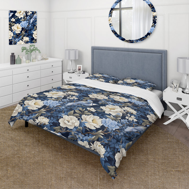 Ensemble de housse de couette Avdie, Housse de couette pour grand lit et 2 taies décor