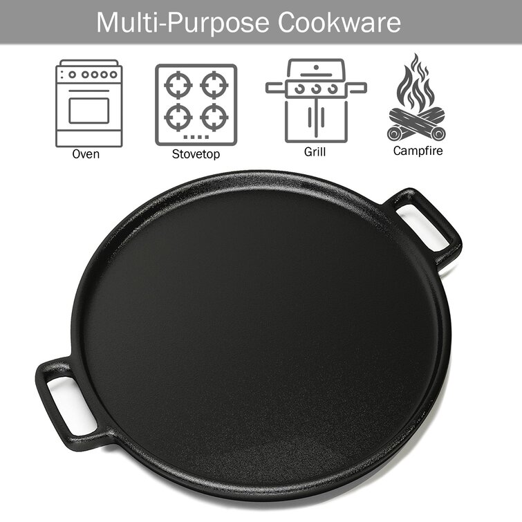 Home-Complete Cast Iron 17'' Pizza Pan & Reviews