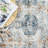 Hallway Rug Washable - Kitchen Rug Distressed Mats Non-Slip Soft Room Floor Carpet for Dining Room (Grey/Blue)-353183558