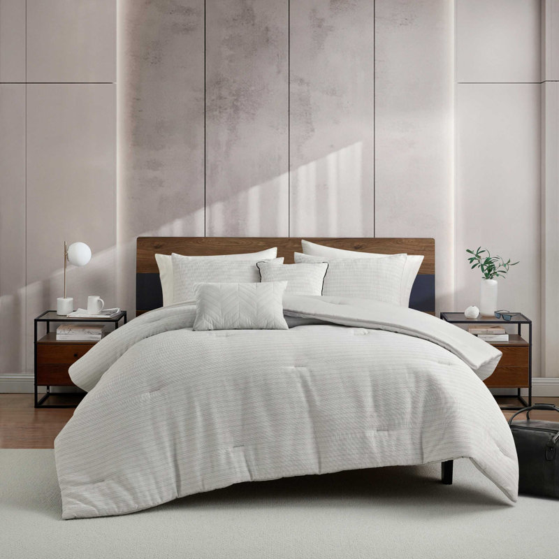 Ensemble d'édredon gris Kenneth Cole, Édredon très grand