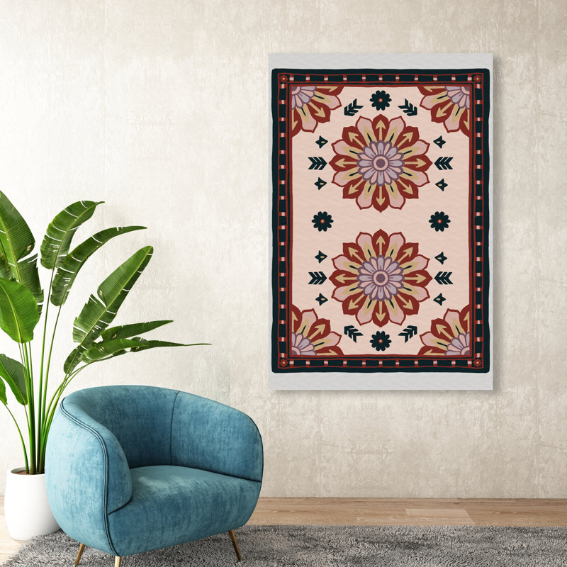 Midnight Damask Canvas Floral & Botanical Print by Oliver Gal, Black Frame, 10 x 15, 15"H x 10"W, Gallery Wrapped