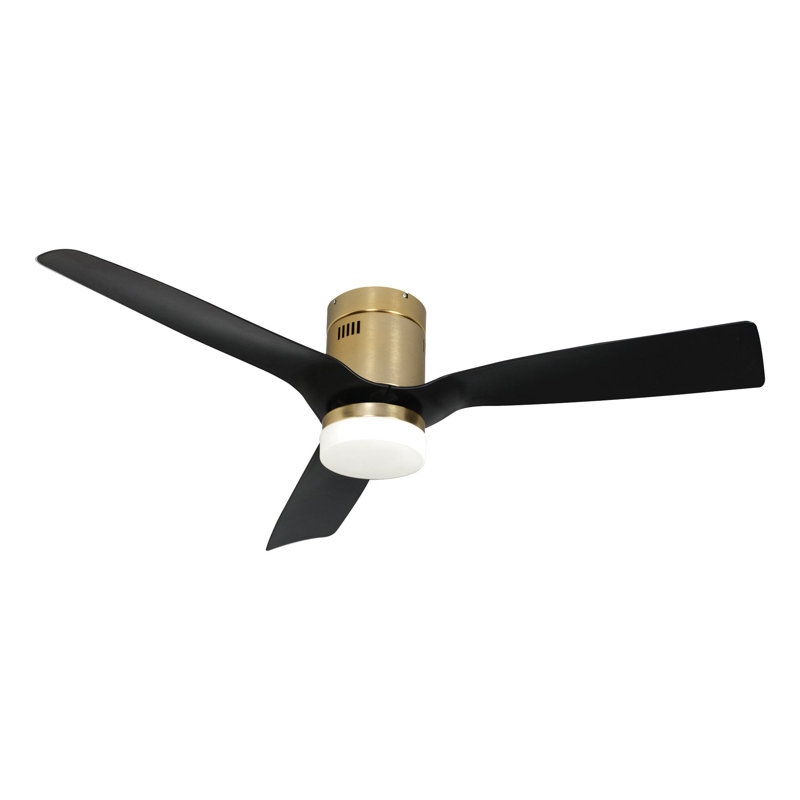 Ventilateur de plafond intelligent d'intérieur / extérieur Spezia de 52 pouces, ensemble d'éclairage à DEL à intensité variable et télécommande, fonctionne avec l'assistant Google, Amazon Alexa et les raccourcis Siri.