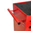 Armoire à outils en métal à 7 tiroirs en rouge et noir, acier laminé à froid, glissières à roulement, capacité de charge de 15 kg, 4 roulettes pivotantes avec option de verrouillage-39418391