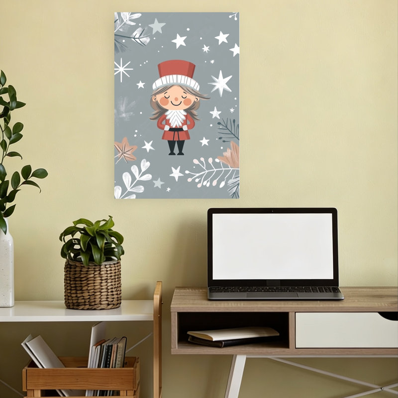 Casse-noisette, rêve d'hiver, rêve, fantaisiste, paysage d'hiver abstrait, impression d'art mural, H 18 po x l 12 po
