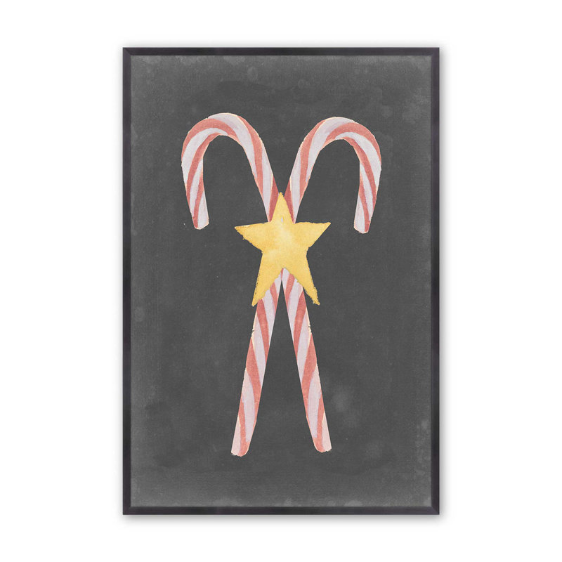 Imprimé magique «Candy Cane», Cadre en zinc patiné, H 15,25 po x l 12,25 po