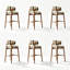 Chaise d'appoint beige / blanc + vert + brun noisette (ensemble de 6)-2033432593-2033432594