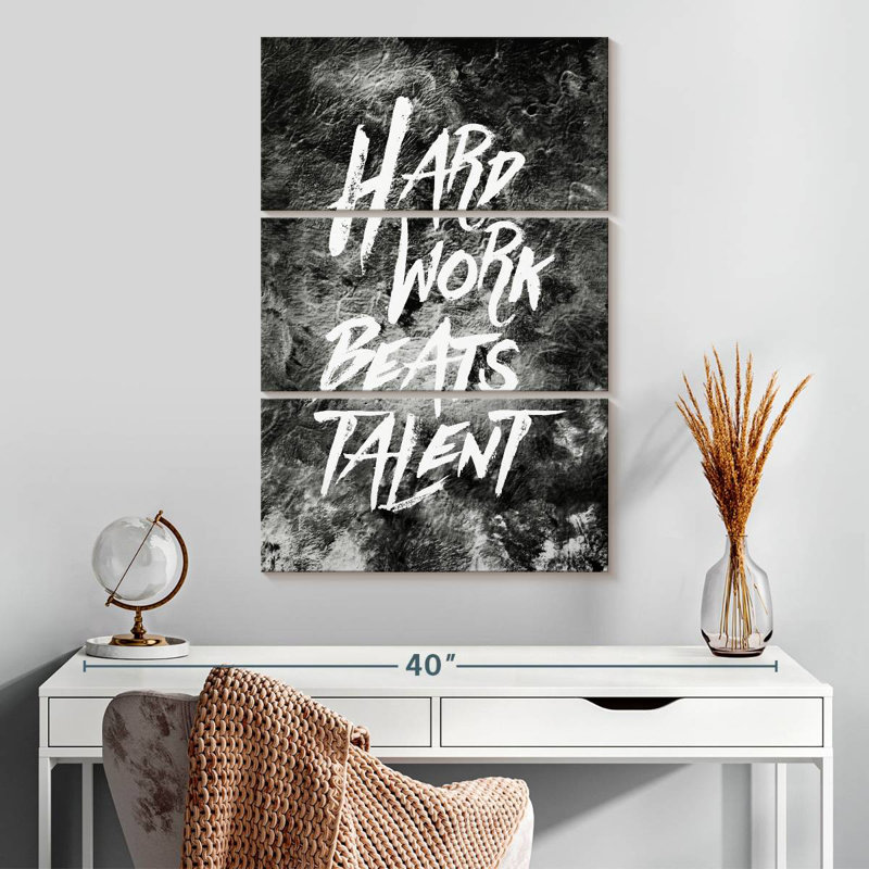 Tergel Hard Work Beats Talent, 32" H x 20" W