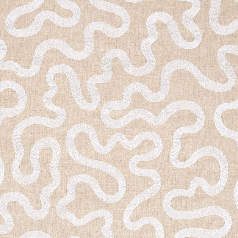 Riley Embroidery Fabric, Ivory/Natural