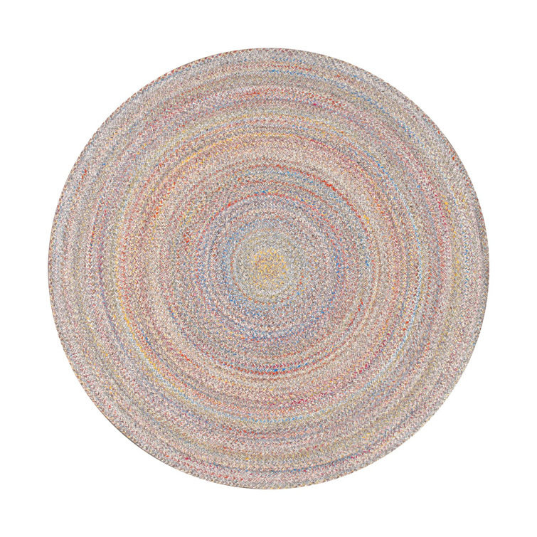 Tapis multicolore à motif géométrique tressé à la main Lagos