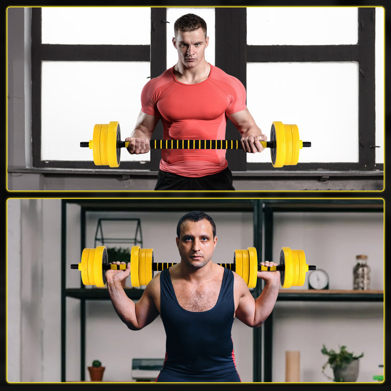 2-in-1 Adjustable Dumbbell and Barbell Set – 44LB