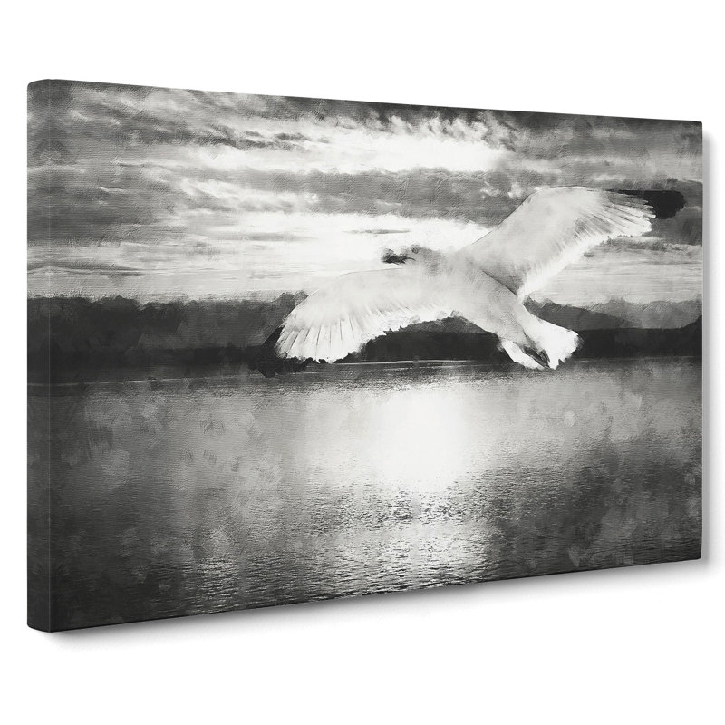 Seagull in Flight Vol.2 - Wrapped Canvas, 40cm H x 60cm W x 3cm D