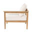 Canapé d'extérieur moderne en bois d'acacia 4 personnes avec coussins pour le jardin, le balcon et la cour Orra