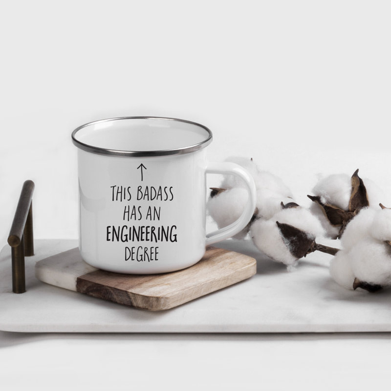 11 oz. Tasse à café en forme de feu de camp en acier inoxydable Graduation