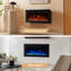 FLAMEKO Albury 3-in-1 Electric Fireplace with Freestanding Mantel Surround, LED Flame Effect, 1.5kW Heater, Logs & Crystals