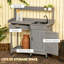 Outdoor Work Bench Table,Potting Bench Table With Sink,With Storage Cabinet,Hooks,Removable Sink,Faucet And Drawer